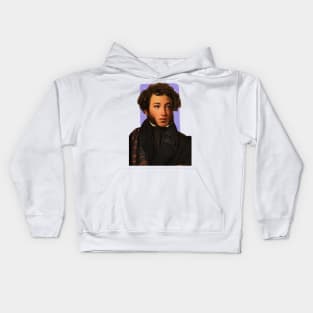 Russian Poet Alexander Pushkin illustration Kids Hoodie